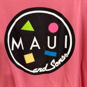 Maui and Sons men’s  Pink Short Sleeve Tee Casual Style